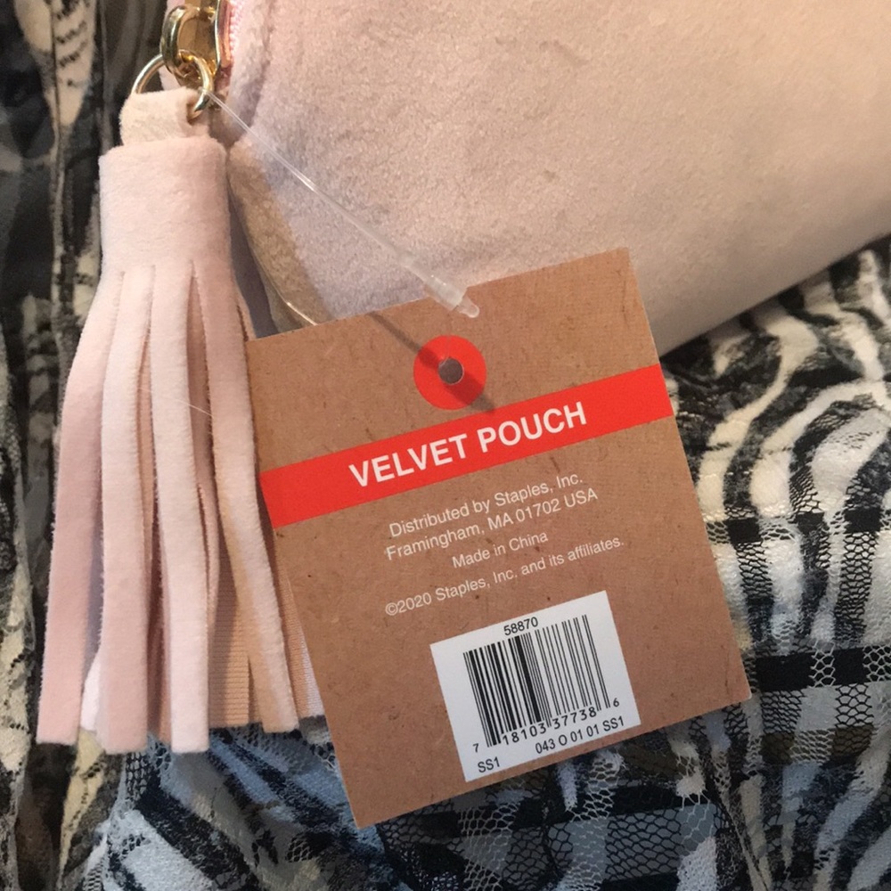 Pink Velvet Pouch by Pep Rally - Picture 2 of 7